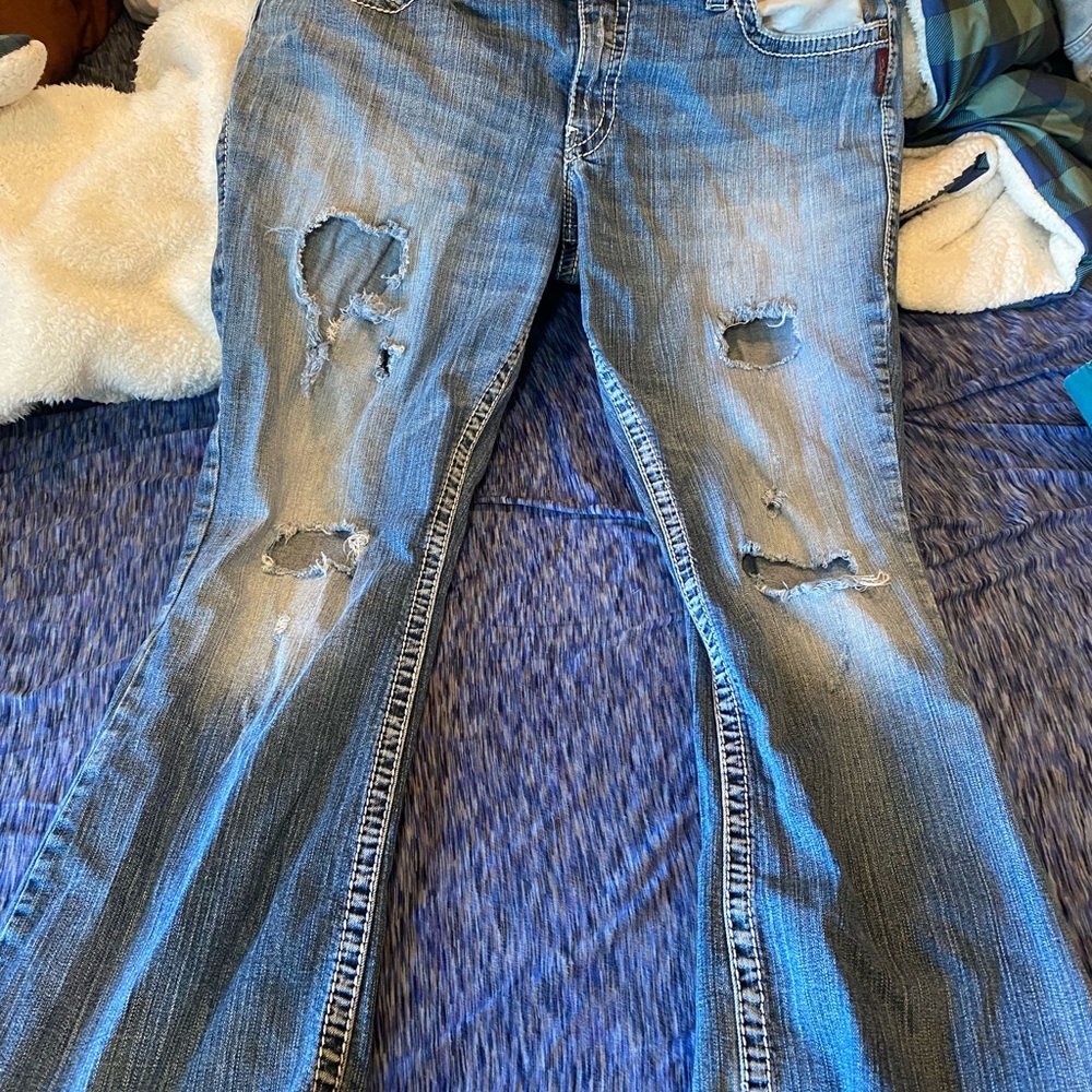 Distressed Blue Women's Jeans